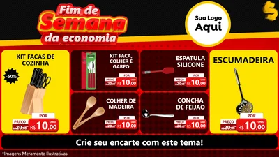 Modelo de TV para TV Horizontal com o tema Fim de Semana da Economia para Utilidades Domésticas