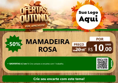 Modelo de Cartaz para Cartaz A4 Horizontal com o tema Ofertas de Outono - Vem, Aproveite! para Bebês