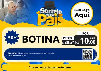 Modelo de Cartaz para Cartaz A4 Horizontal com o tema Sorteio Dia Dos Pais para Agropecuária