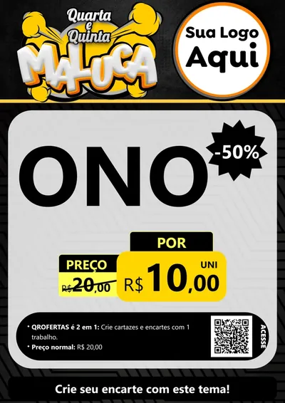 Modelo de Cartaz para Cartaz A4 Vertical com o tema Quarta e Quinta Maluca para Óticas