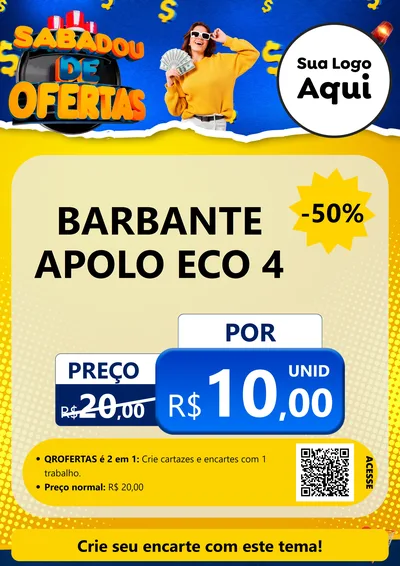 Modelo de Cartaz para Cartaz A4 Vertical com o tema Sabadou de Ofertas para Armarinho e Aviamentos