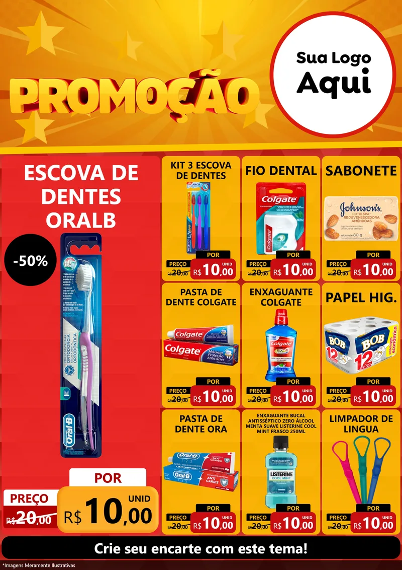 Modelo de Encarte para Encarte A4 Vertical com o tema Promoção para Higiene Pessoal