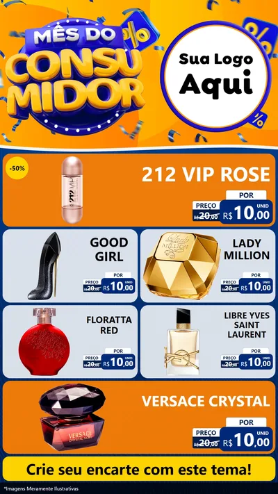Modelo de TV para TV Vertical com o tema Mês do Consumidor para Perfumes
