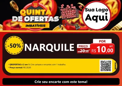 Modelo de Cartaz para Cartaz A4 Horizontal com o tema Quinta de Ofertas Imbatíveis para Tabacaria