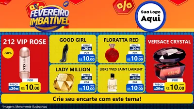 Modelo de TV para TV Horizontal com o tema Fevereiro Imbatível para Perfumes