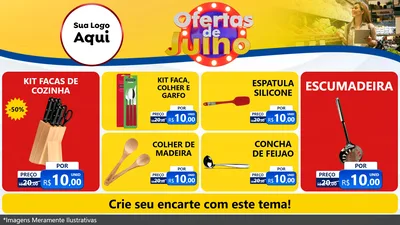 Modelo de TV para TV Horizontal com o tema Ofertas de Julho para Utilidades Domésticas