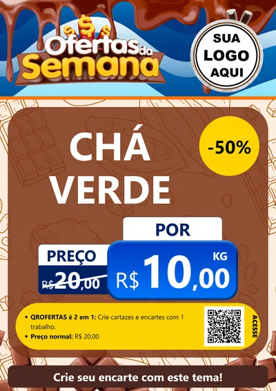 Modelo de Cartaz para Cartaz A4 Vertical com o tema Ofertas da Semana - Páscoa para Produtos Naturais