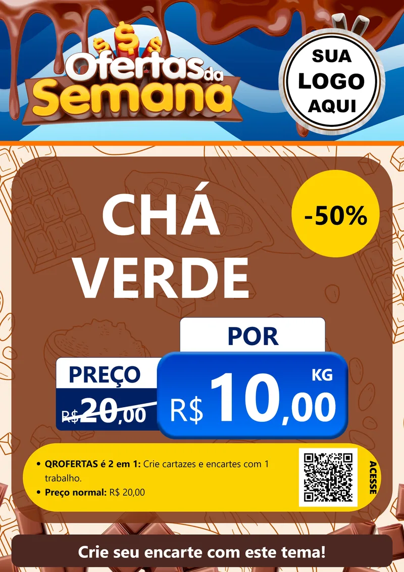 Modelo de Cartaz para Cartaz A4 Vertical com o tema Ofertas da Semana - Páscoa para Produtos Naturais