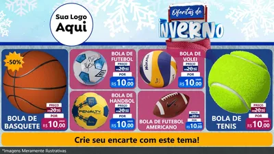 Modelo de TV para TV Horizontal com o tema Ofertas de Inverno para Artigos Esportivos