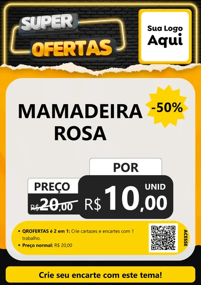 Modelo de Cartaz para Cartaz A4 Vertical com o tema Super Ofertas para Bebês