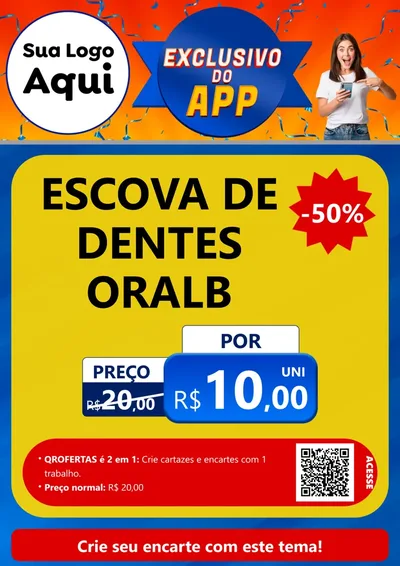 Modelo de Cartaz para Cartaz A4 Vertical com o tema Exclusivo do Aplicativo para Higiene Pessoal