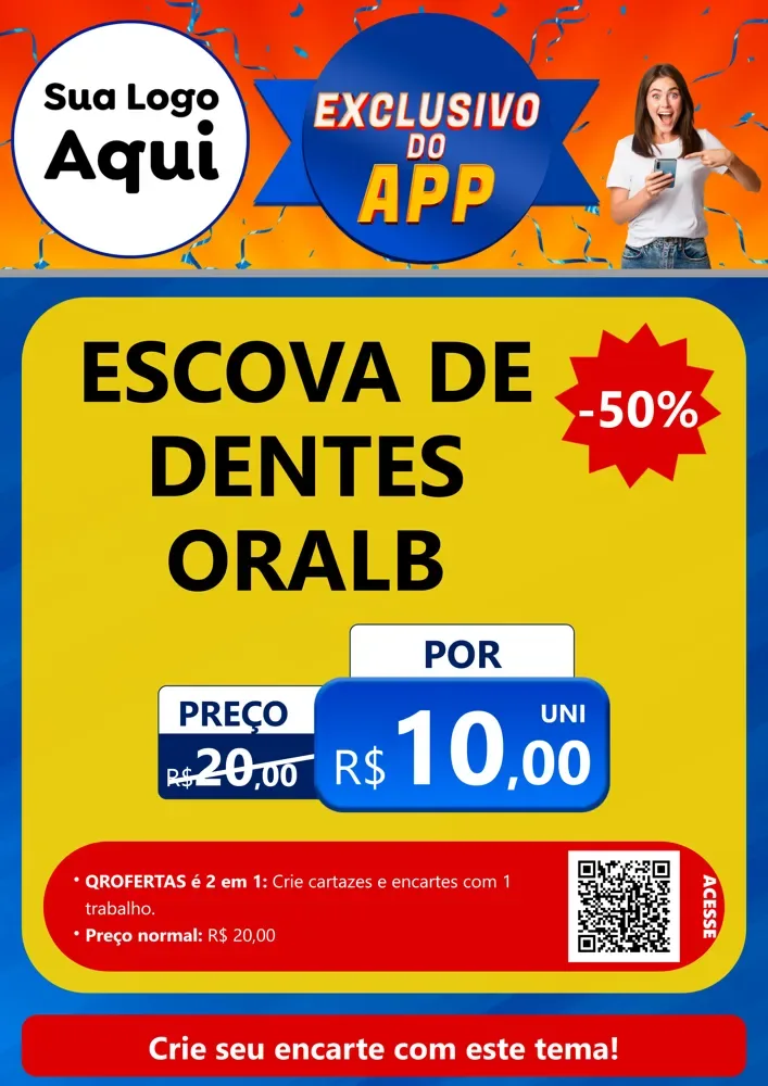 Modelo de Cartaz para Cartaz A4 Vertical com o tema Exclusivo do Aplicativo para Higiene Pessoal