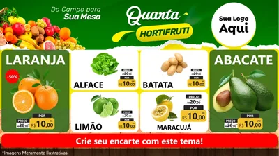 Modelo de TV para TV Horizontal com o tema Quarta hortifruti para Hortifrúti