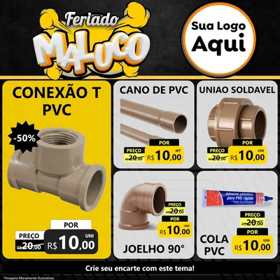 Modelo de Rede Social para Feed Facebook com o tema Feriado Maluco para Tubos e conexões