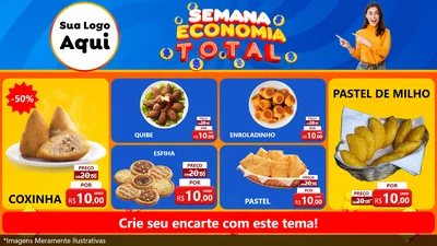Modelo de TV para TV Horizontal com o tema Semana Economia Total para Salgadaria