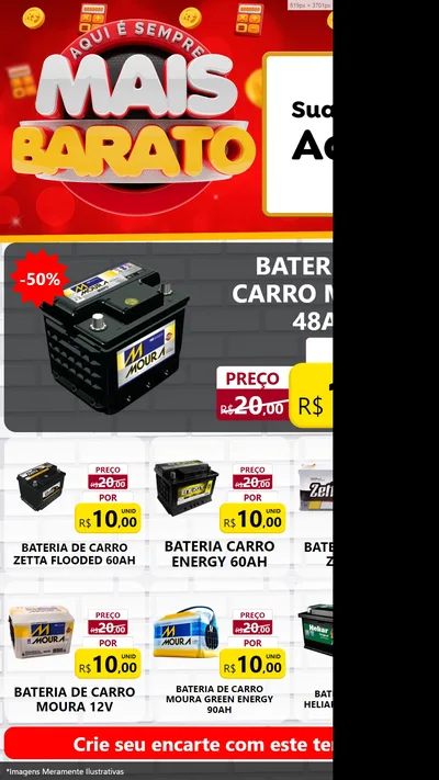 Modelo de Rede Social para Stories com o tema Mais Barato para Baterias Elétricas