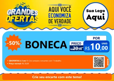 Modelo de Cartaz para Cartaz A4 Horizontal com o tema Grandes Ofertas para Brinquedos