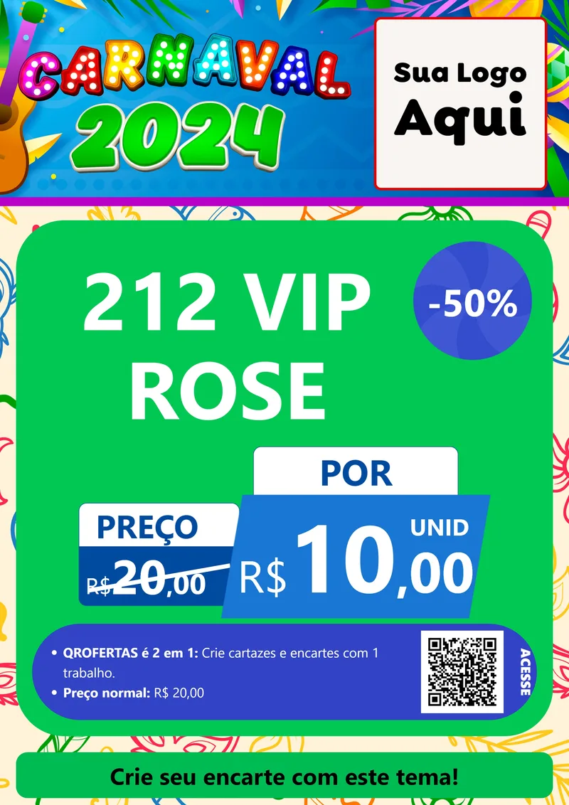 Modelo de Cartaz para Cartaz A4 Vertical com o tema Carnaval 2027 para Perfumes