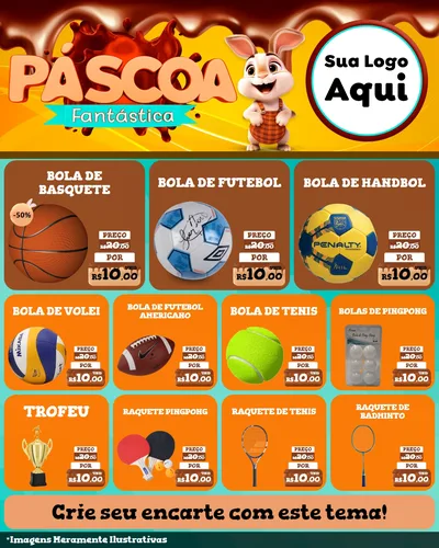 Modelo de Rede Social para Feed Instagram com o tema Páscoa Fantástica para Artigos Esportivos