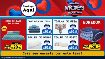 Modelo de TV para TV Horizontal com o tema Dia Das Mães Imperdível para Cama, Mesa e Banho