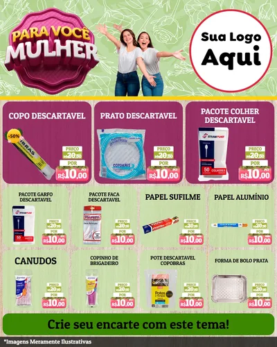 Modelo de Rede Social para Feed Instagram com o tema Para Você Mulher para Embalagens