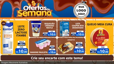 Modelo de TV para TV Horizontal com o tema Ofertas da Semana - Páscoa para Frios e Laticínios