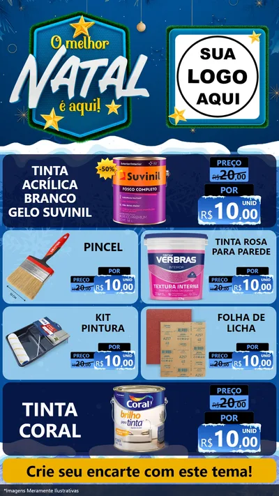 Modelo de TV para TV Vertical com o tema O Melhor Natal É Aqui! para Tintas e Ferramentas