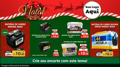 Modelo de TV para TV Horizontal com o tema Natal Imperdível para Baterias Elétricas