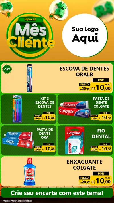 Modelo de TV para TV Vertical com o tema Especial Mês do Cliente para Higiene Pessoal