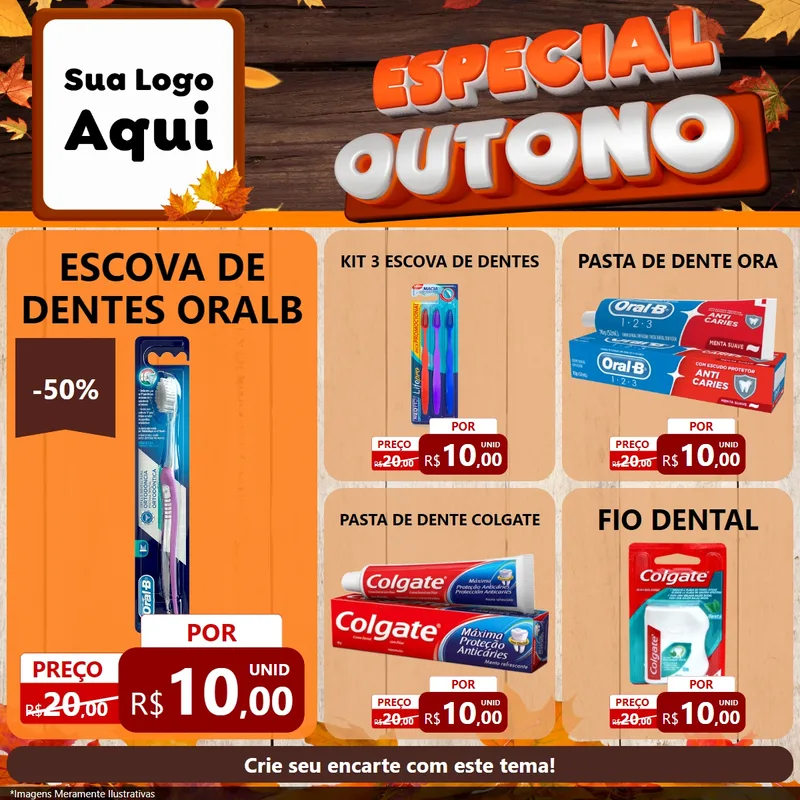 Modelo de Rede Social para Feed Facebook com o tema Especial Outono para Higiene Pessoal
