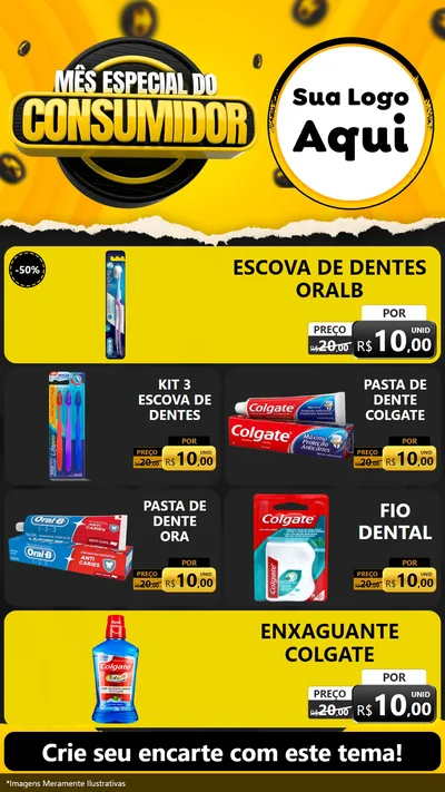 Modelo de TV para TV Vertical com o tema Mês Especial do Consumidor para Higiene Pessoal