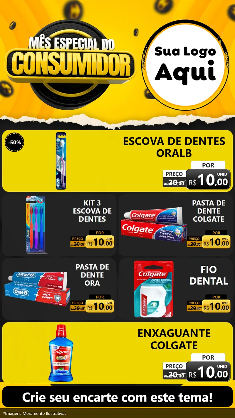 Modelo de TV para TV Vertical com o tema Mês Especial do Consumidor para Higiene Pessoal