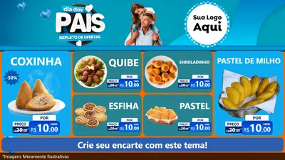 Modelo de TV para TV Horizontal com o tema Dia Dos Pais Repleto de Ofertas para Salgadaria