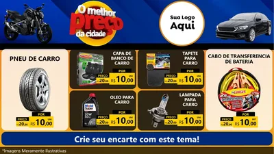Modelo de TV para TV Horizontal com o tema O Melhor Preço da Cidade - Auto e Motopeças para Auto peças