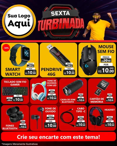 Modelo de Rede Social para Feed Instagram com o tema Sexta Turbinada para Informática