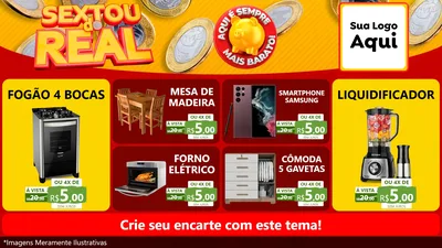 Modelo de TV para TV Horizontal com o tema Sextou do Real para Móveis e Eletro