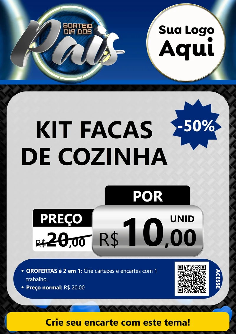 Modelo de Cartaz para Cartaz A4 Vertical com o tema Sorteio Dia Dos Pais para Utilidades Domésticas