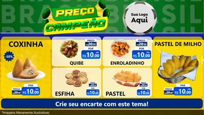 Modelo de TV para TV Horizontal com o tema Preço Campeão - Copa para Salgadaria