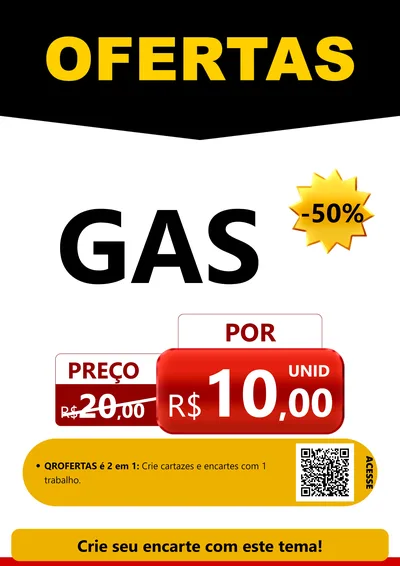 Modelo de Cartaz para Cartaz A4 Vertical com o tema Ofertas Preto e Vermelho Cartaz para Água e gás