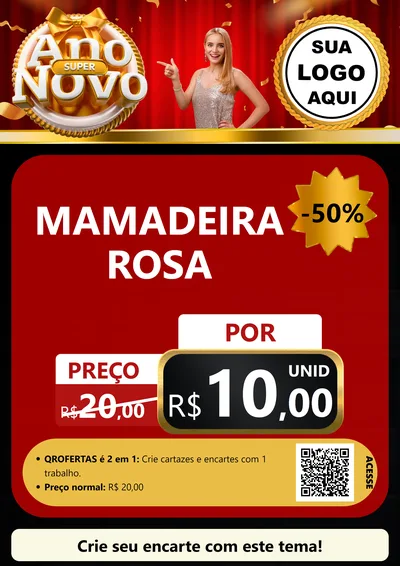 Modelo de Cartaz para Cartaz A4 Vertical com o tema Super Ano Novo para Bebês