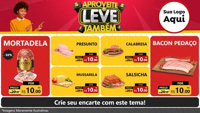 Modelo de TV para TV Horizontal com o tema Aproveite e Leve Também para Frios e Laticínios