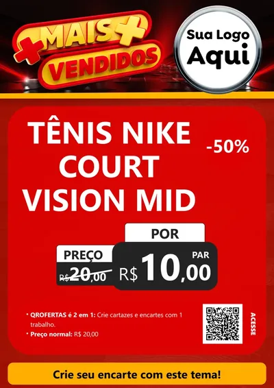 Modelo de Cartaz para Cartaz A4 Vertical com o tema Mais Vendidos para Calçados