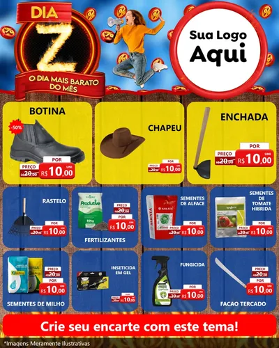 Modelo de Rede Social para Feed Instagram com o tema Dia Z - O Dia Mais Barato Do Mês para Agropecuária