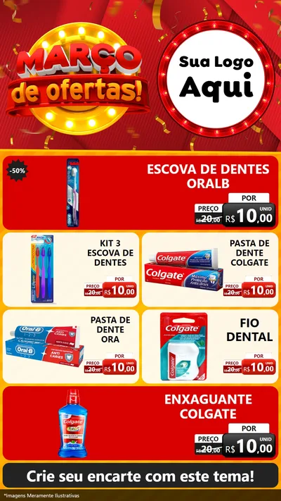 Modelo de TV para TV Vertical com o tema Março de Ofertas! para Higiene Pessoal