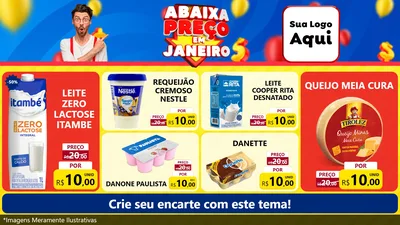 Modelo de TV para TV Horizontal com o tema Abaixa Preço em Janeiro para Frios e Laticínios