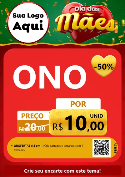 Modelo de Cartaz para Cartaz A4 Vertical com o tema Dia das Mães para Óticas
