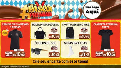Modelo de TV para TV Horizontal com o tema Páscoa Premiada para Roupas e acessórios