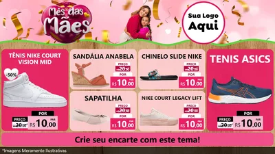 Modelo de TV para TV Horizontal com o tema Mês das Mães para Calçados