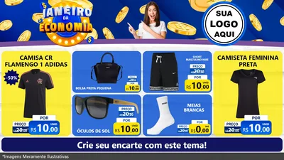 Modelo de TV para TV Horizontal com o tema Janeiro da Economia para Roupas e acessórios
