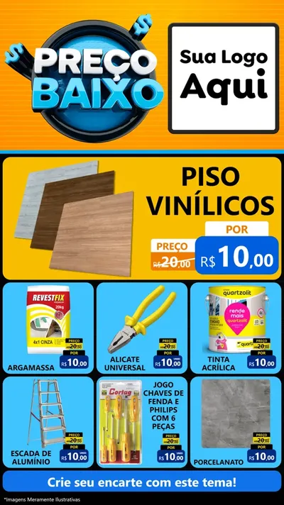 Modelo de Rede Social para Stories com o tema Preço Baixo para Material para Construção